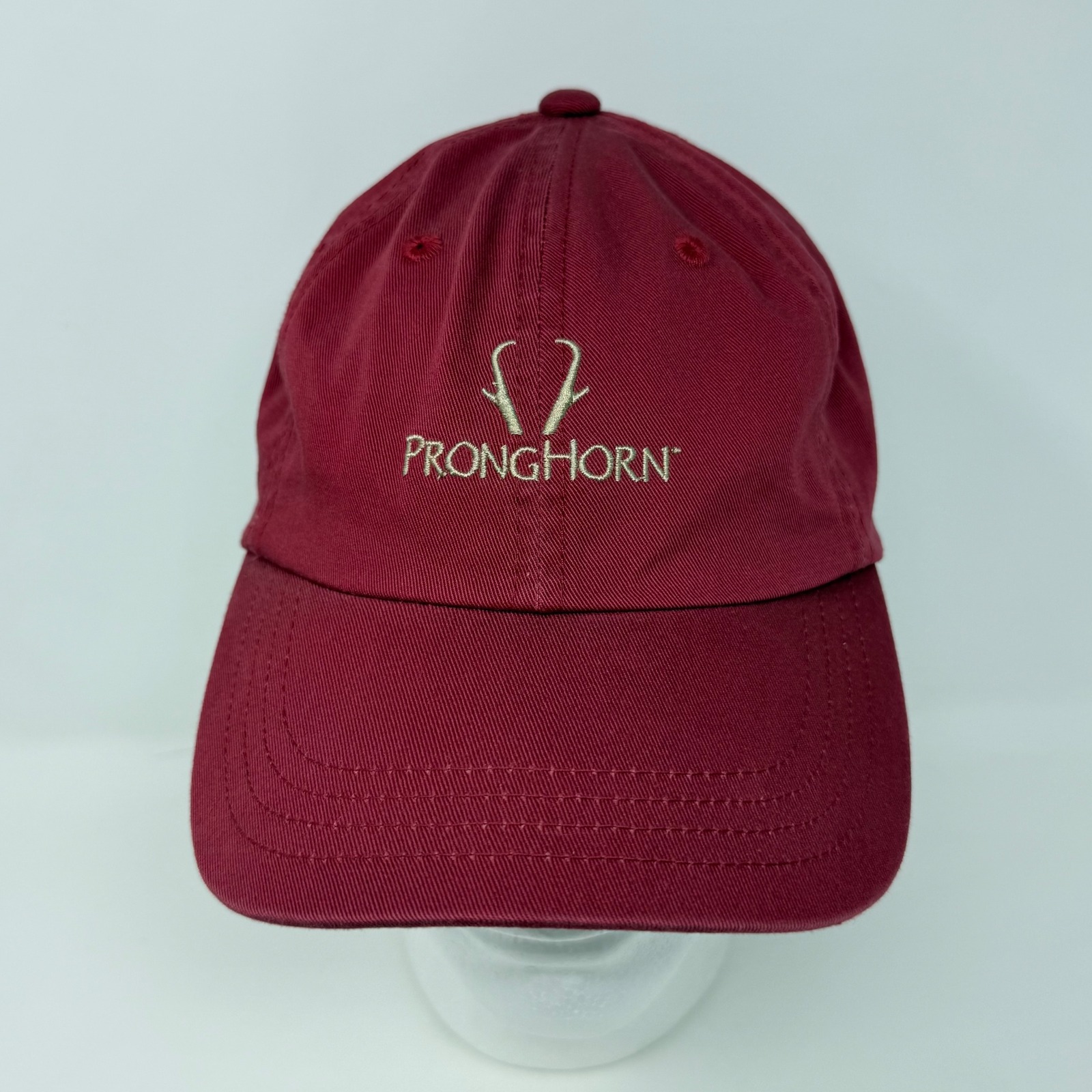 Pronghorn Golf Course Or Burgundy Cotton Adjustable Strapback Baseball Hat Cap